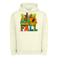 Pigment Pistachio Hello Fall Urban Hoodie - NancyCooperArtShop