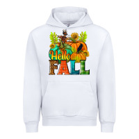 White Hello Fall Urban Hoodie - NancyCooperArtShop