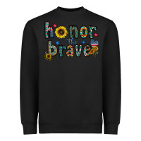 Black honor the brave Heavyweight Sweatshirt - CowhideDigitalArt