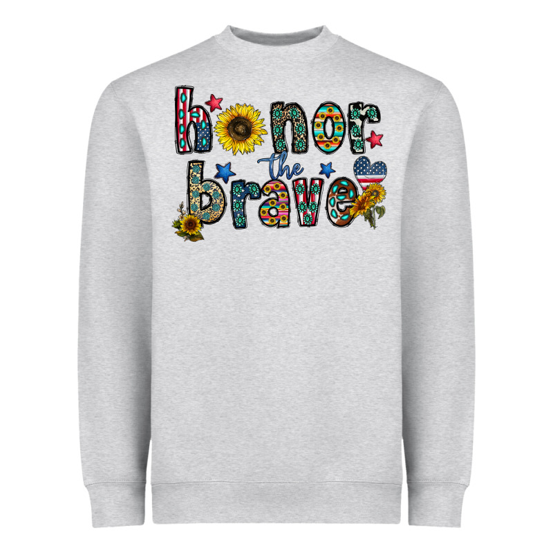 Honor The Brave Heavyweight Sweatshirt by CowhideDigitalArt | Teevron