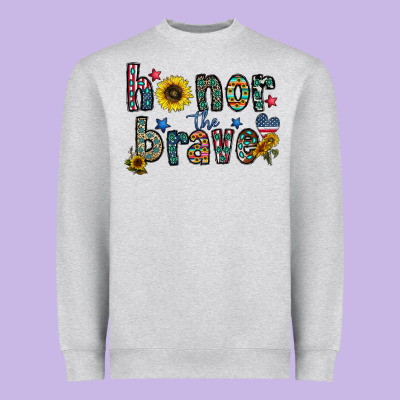 Honor The Brave Heavyweight Sweatshirt Designed By Cowhidedigitalart
