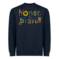 Navy honor the brave Heavyweight Sweatshirt - CowhideDigitalArt