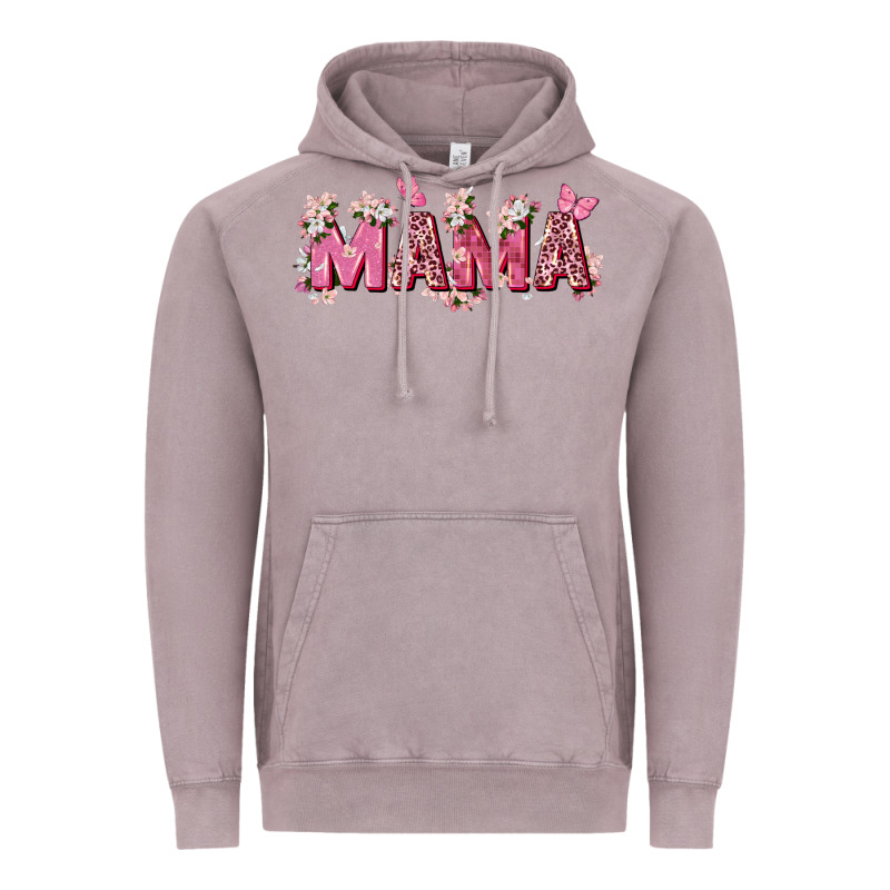Pink Flowers Mama Vintage Hoodie by Zillion Design Studio | Teevron
