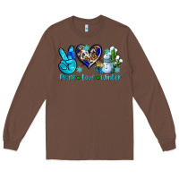 Chestnut peace love winter ado Long Sleeve Tee - AdoDesignShop