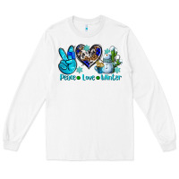 White peace love winter ado Long Sleeve Tee - AdoDesignShop