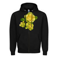 Black st. patrick rose Zipper Hoodie - LillyAllenDesigns
