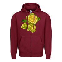 Burgundy st. patrick rose Zipper Hoodie - LillyAllenDesigns