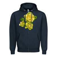Navy st. patrick rose Zipper Hoodie - LillyAllenDesigns