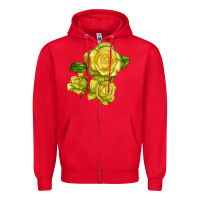 Red st. patrick rose Zipper Hoodie - LillyAllenDesigns