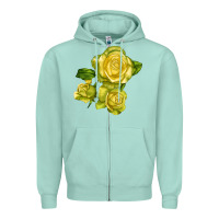 Seafoam st. patrick rose Zipper Hoodie - LillyAllenDesigns