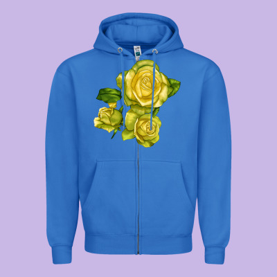 St. Patrick Rose Zipper Hoodie Designed By Lillyallendesigns
