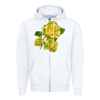 White st. patrick rose Zipper Hoodie - LillyAllenDesigns