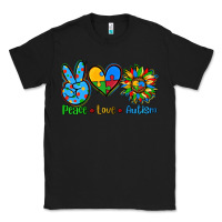 Black peace love autism Classic Tee - AdoDesignShop