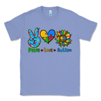 Colony Blue peace love autism Classic Tee - AdoDesignShop