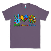 Lavender peace love autism Classic Tee - AdoDesignShop