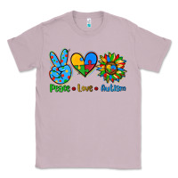 Lilac peace love autism Classic Tee - AdoDesignShop