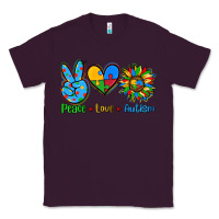 Plum peace love autism Classic Tee - AdoDesignShop