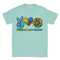 Seafoam peace love autism Classic Tee - AdoDesignShop