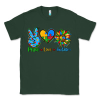 Sports Green peace love autism Classic Tee - AdoDesignShop