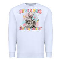 White bit of a mess but doing my best Premium Sweatshirt - MaliasSmallBusiness