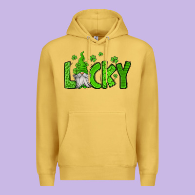 Lucky Gnome St Patricks Day Premium Hoodie Designed By Jasminsmagicworld