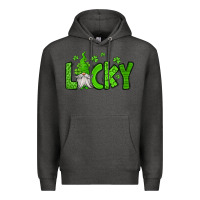 Charcoal Heather lucky gnome st patricks day Premium Hoodie - Jasminsmagicworld