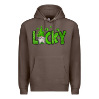 Coffee lucky gnome st patricks day Premium Hoodie - Jasminsmagicworld