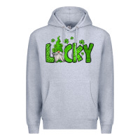 Heather Grey lucky gnome st patricks day Premium Hoodie - Jasminsmagicworld