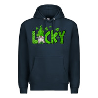 Navy lucky gnome st patricks day Premium Hoodie - Jasminsmagicworld