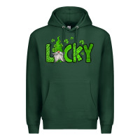 Sports Green lucky gnome st patricks day Premium Hoodie - Jasminsmagicworld
