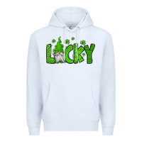 White lucky gnome st patricks day Premium Hoodie - Jasminsmagicworld
