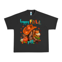 Pigment Black happy fall y'all  cowgirl Urban Heavy Tee - AdoDesignShop