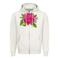 Oatmeal Heather perfume delight rose Zipper Hoodie - LillyAllenDesigns