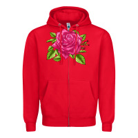 Red perfume delight rose Zipper Hoodie - LillyAllenDesigns
