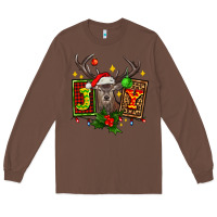 Chestnut joy with reindeer ado Long Sleeve Tee - AdoDesignShop