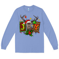 Colony Blue joy with reindeer ado Long Sleeve Tee - AdoDesignShop