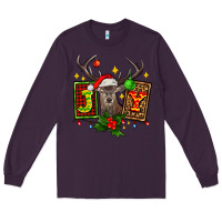 Plum joy with reindeer ado Long Sleeve Tee - AdoDesignShop
