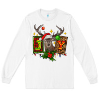 White joy with reindeer ado Long Sleeve Tee - AdoDesignShop