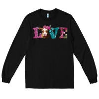 Black love with guernsey cow Long Sleeve Tee - AdoDesignShop