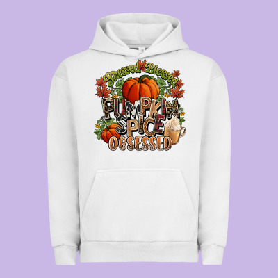 Stressed Blessed Pumpkin Spice Obsessed Fall Urban Hoodie Designed By Nancycooperartshop