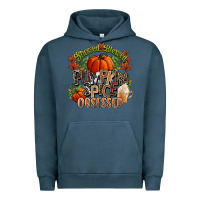Pigment Midnight Navy Stressed blessed pumpkin spice obsessed Fall Urban Hoodie - NancyCooperArtShop