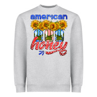 Heather Grey american honey sunflower mason jar Heavyweight Sweatshirt - HRA Design Shop