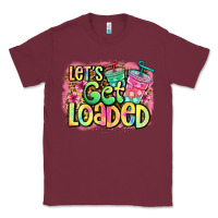 Burgundy let's get loaded Classic Tee - Jasminsmagicworld