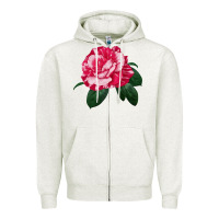 Oatmeal Heather neil diamond rose Zipper Hoodie - LillyAllenDesigns
