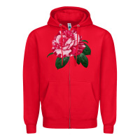 Red neil diamond rose Zipper Hoodie - LillyAllenDesigns