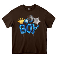 Chocolate Brown Birthday Boy Balloon Heavy Core Tee - Artiststas