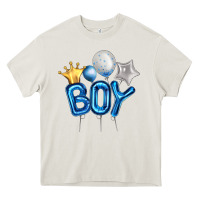 Cream Birthday Boy Balloon Heavy Core Tee - Artiststas