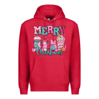 Cardinal merry christmas pink coffee cups Premium Hoodie - Jasminsmagicworld