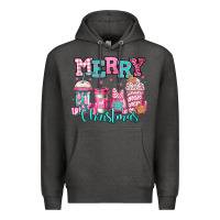 Charcoal Heather merry christmas pink coffee cups Premium Hoodie - Jasminsmagicworld