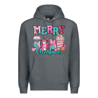 Rock merry christmas pink coffee cups Premium Hoodie - Jasminsmagicworld